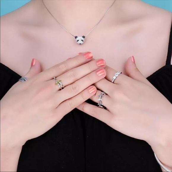 3 Stone Engagement Ring 925 Sterling Silver Ring - Picture 6 of 7